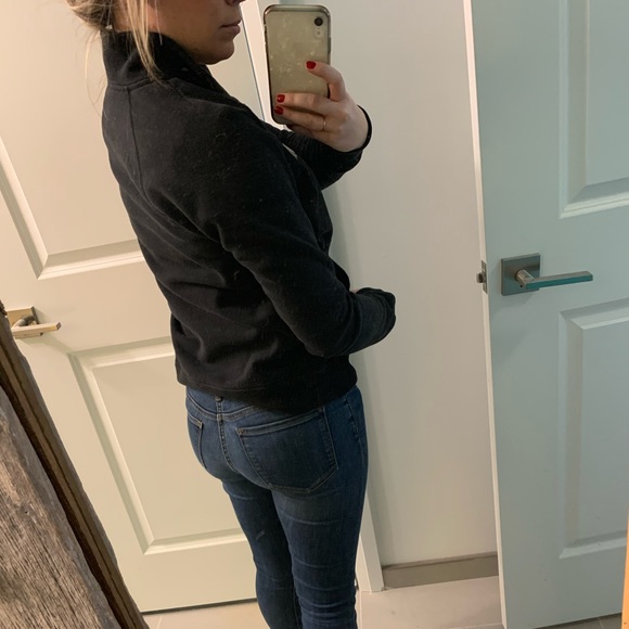 Abercrombie quarter zip black sweater size M - Picture 5 of 6